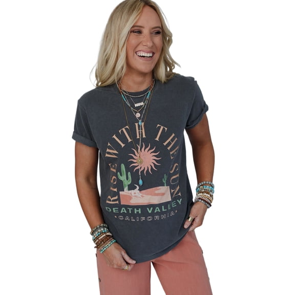 Comfortable Short Sleeve Women's Tee with Unique Western Print - Daily Wear - [ZhiHiMeRi] | (US 4-6)S