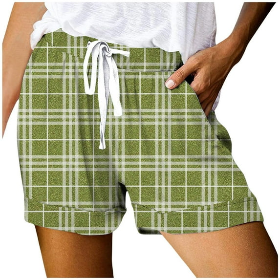 Comfortable Shorts for Women, Flowy Athletic Shorts for Women,Women's Summer Casual Lightweight Drawstring Shorts with Pockets Elastic Waist Comfortable Fit Smart Daily Fashion