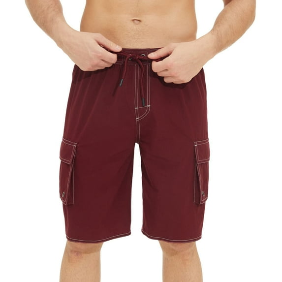 Comfortable Shorts for Men Cool Shorts Stretchy Shorts for Men Shorts for Summer Mens Work Out Shorts with Pockets Clearance Mens Shorts, Red, 42