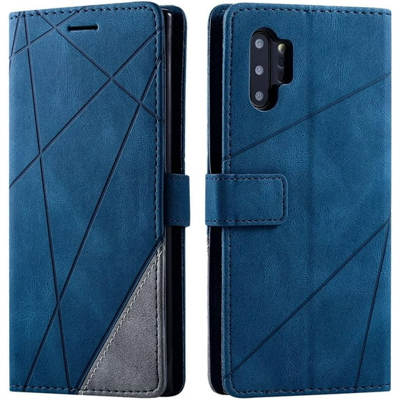 Comfortable Skin-Friendly PU+TPU Flip Phone case for Samsung Galaxy S23 S22 S21 S20 Ultra Plus FE Protective Cover Unique Full wrap-Around Anti-Drop Bumper(Blue,S21 FE)
