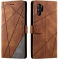 thumbnail image 1 of Comfortable Skin-Friendly PU+TPU Flip Wallet Phone case for Samsung Galaxy A14 A51 A71 A81 A91 4G 5G Protective Cover Unique Full wrap-Around Anti-Drop Bumper(Brown,A81), 1 of 8