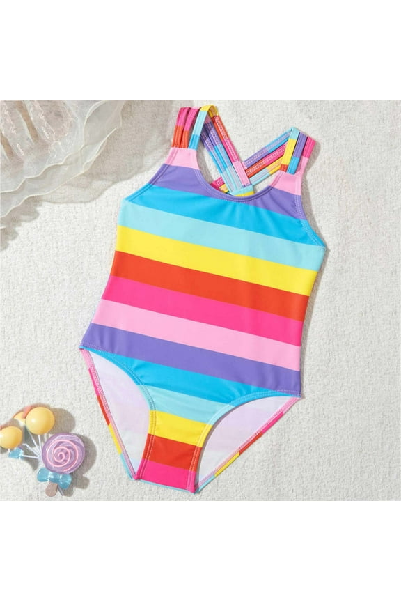 Comfortable Sleeveless Colorful Surf Swimsuit For Middle And Large Teens