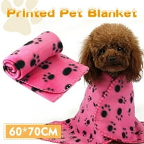 Comfortable Soft Friendly Pet Blanket， Cute Paw Print,Washable Super Soft Warm Pet Cover Blankets for sofas, pet beds, cars or outdoor travel, or the floor(70*60*1cm)