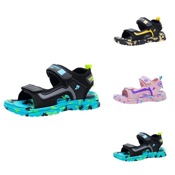 Comfortable Soft Sole Lightweight Children's Sandals, Boys' and Girls' Casual Open-Toe Straps Summer Beach Shoes for Toddler Student Outdoor Sport