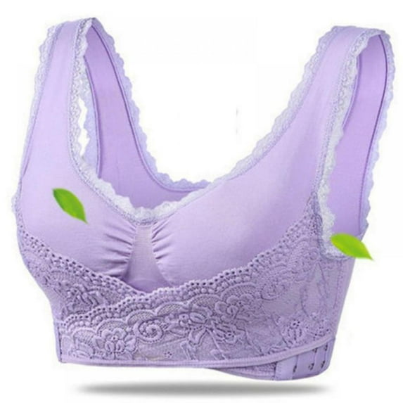 Comfortable Solid Color New Cross Side Buckle No Steel Ring Gathered Sports Underwear TOPWONER Sleeping Bra