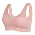 thumbnail image 1 of Comfortable Sports Bras for Women Woman Tops Bra No Underwire Underwears Base Style Sports Base Underwears V-Neck Pullover Bra Feature Hook and Eye Closure Training Bra Style Y-216 , Pink-a L, 1 of 4