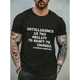 thumbnail image 1 of [Comfortable] Stephen Hawking Quote Men's White T-Shirt - Summer Casual Crew Neck, Short Sleeve with Geeky Numbers Print, 100% Polyester, Machine Washable, 1 of 6