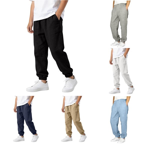 Comfortable and Stylish Boys Casual Trousers for Autumn Blend Long Pants with Youth Medium Baseball Pants Baby Fall Clothes Carer Disposable Fixing Mesh Pants for Maternity B2fitness Sports