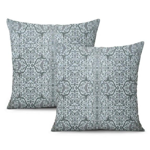 Comfortable and Stylish Navy Blue Grey Boho Throw Pillow Covers, 18x18 Inch, Vintage Bohemian Design for Cozy Farmhouse Decor - Perfect for Bedroom, Couch, Sofa, Porch - Set of 2