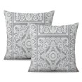 thumbnail image 1 of Comfortable and Stylish Navy Blue Grey Boho Throw Pillow Covers, 20x20inch, Vintage Bohemian Design for Cozy Farmhouse Decor - Perfect for Bedroom, Couch, Sofa, Porch - Set of 2, 1 of 1