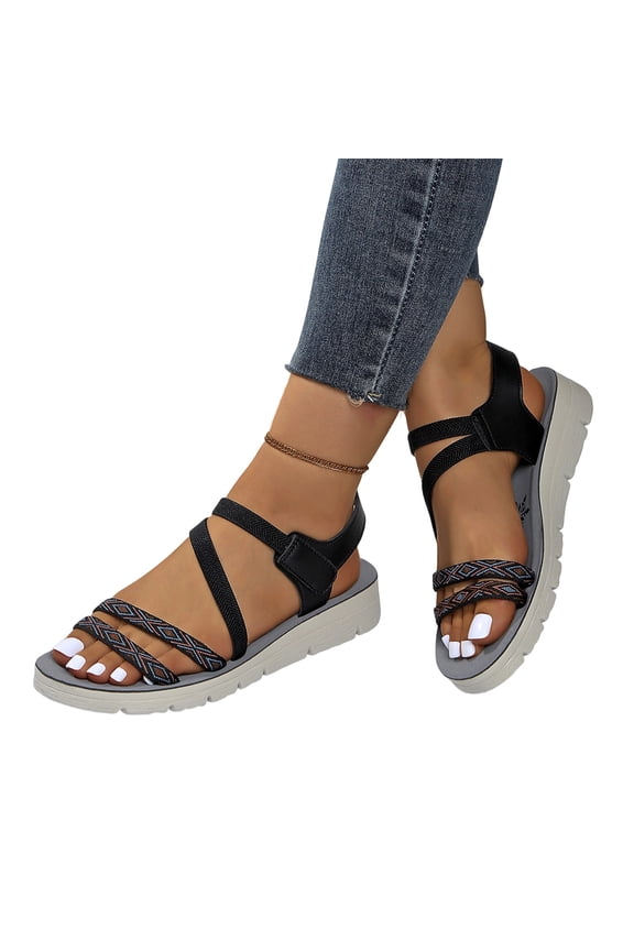 Comfortable Summer Casual Footwear, Womens Walking Sandals: Cute Stylish Comfy Athletic Sport Outdoor Hiking Sandal for Trekking Water Outdoor Beach With Arch Support for Womens Ladies, Gray 6.5
