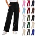 thumbnail image 1 of Comfortable Sweatpants for Women Solid Color Loose Casual Outdoor Sports With Drawstring And Pocket Pants for Outfit Travel, 1 of 7