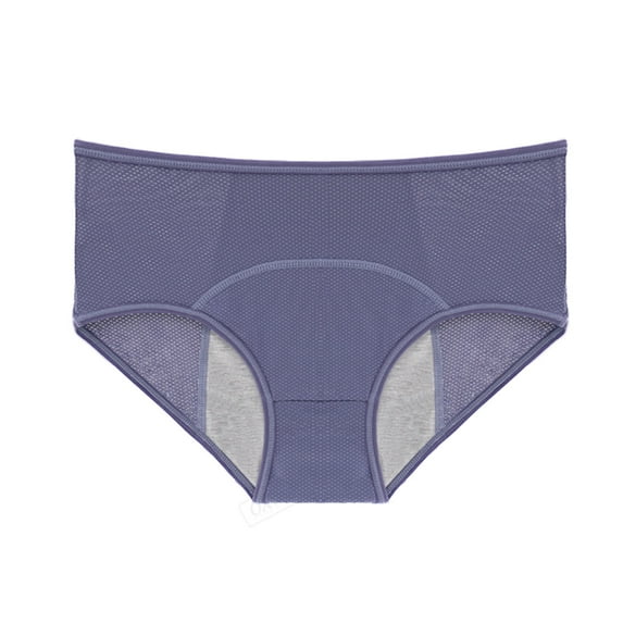 Comfortable Thickened Lining to Side Leakage Large Waist Underwear Panties for Women High Waist Undies for Women High Cut Brief Panties for Women Navy 6XL