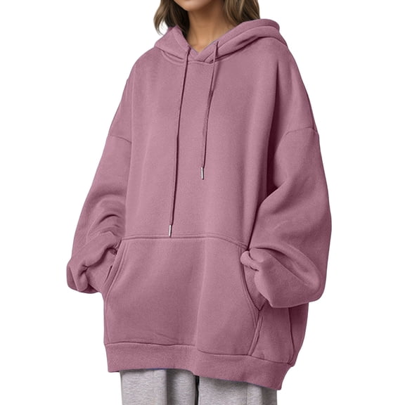 Comfortable Thickened Pullover Hoodie For Women - Casual Everyday Wear With Pockets - Stylish Korean- Design For Modern Ladies