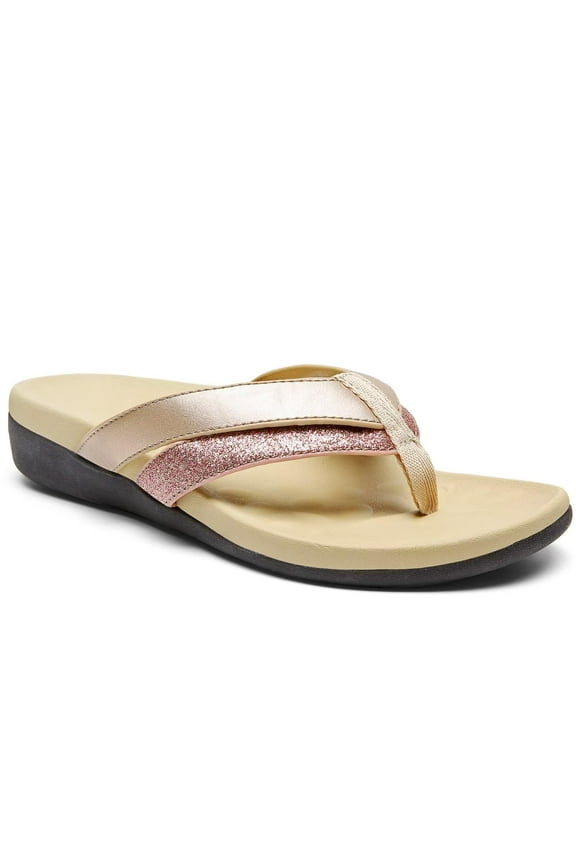 Comfortable Walking Flip Flops for Womens, Orthopedic Walking Sandals with Arch Support, Flat Feet Pain Relief Sandals for Beach, Summer, Pool