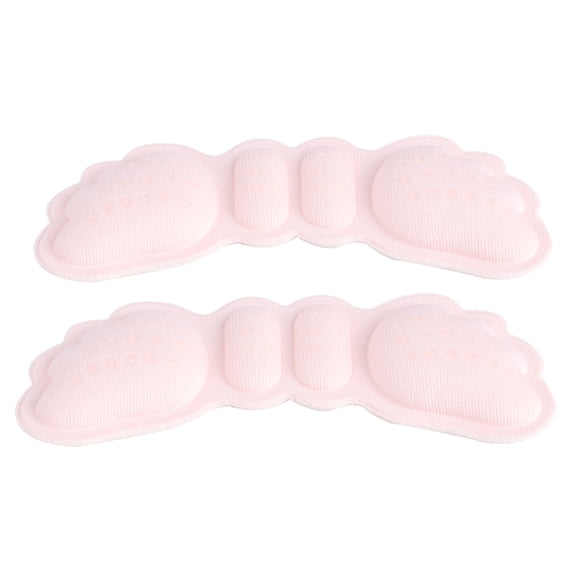 Comfortable Winged Foam Heel Pads for High Heels & Flats, Anti Slip Arch Cushion Cushioning Insert (Pink, Thick 0.24 inches / 6 mm, 5 Pairs / 10 Count)