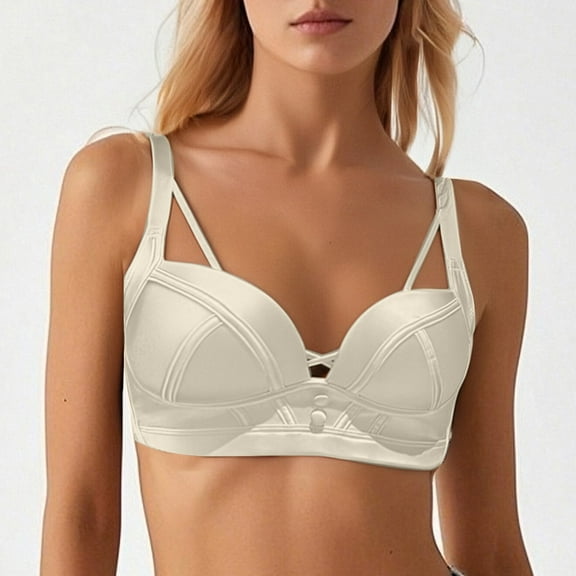 Comfortable Wireless Bra For Women Seamless Soft Support Everyday Wear Lightweight Breathable Design Bandeau Bra with Support Comfort Bras for Women Medium Sports Bra for Women Sports Bras Padded