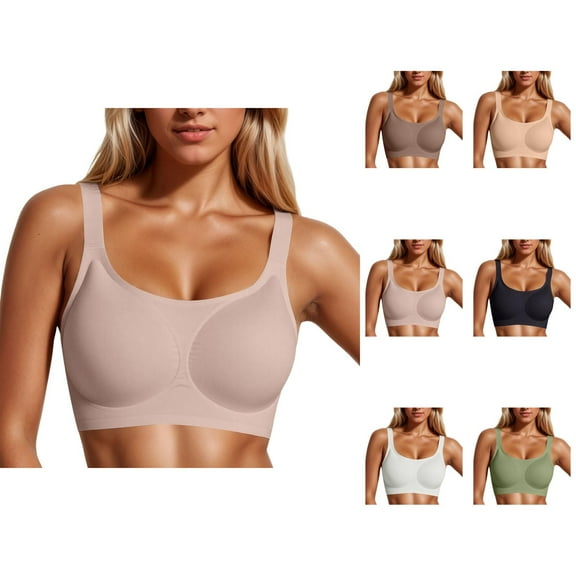 Comfortable Wireless Supportive Bra With Wide Straps And Full Coverage For Women For Everyday Wear And Large Cup Sizes Push Up Bra