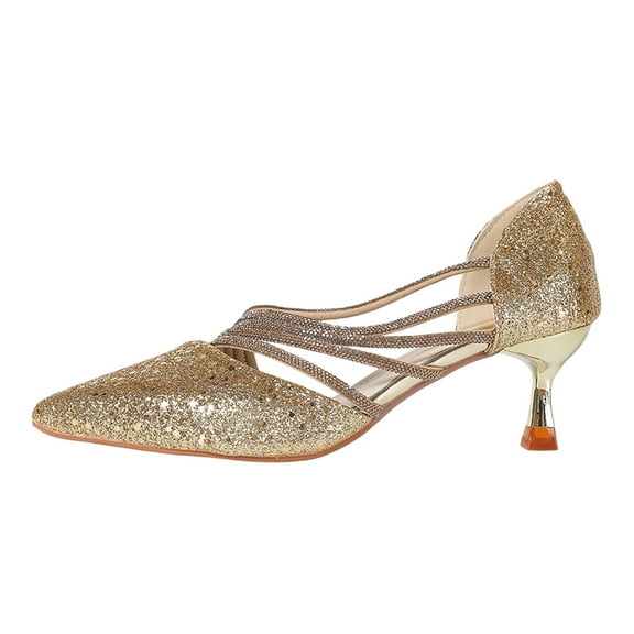 Comfortable Women Heels Slingback Pumps High Heels for Work Elegant Women's High Heels Pointed Toe Stiletto Sparkly Party Wedding Shoes Comfortable Dressy Evening Footwear For Ladies