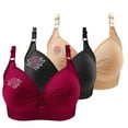 thumbnail image 1 of Comfortable Women's Bra 3 Pack Sports Bras For Women 2024 V Neck No Underwire Adjustable Strap Breathable Soft XXXXXL, 1 of 4