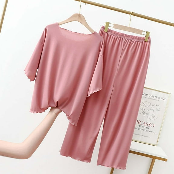 Comfortable Women's Pajamas Women'S 3/4 Sleeve Pajamas Sets Pants, Women Pajama Sets XL