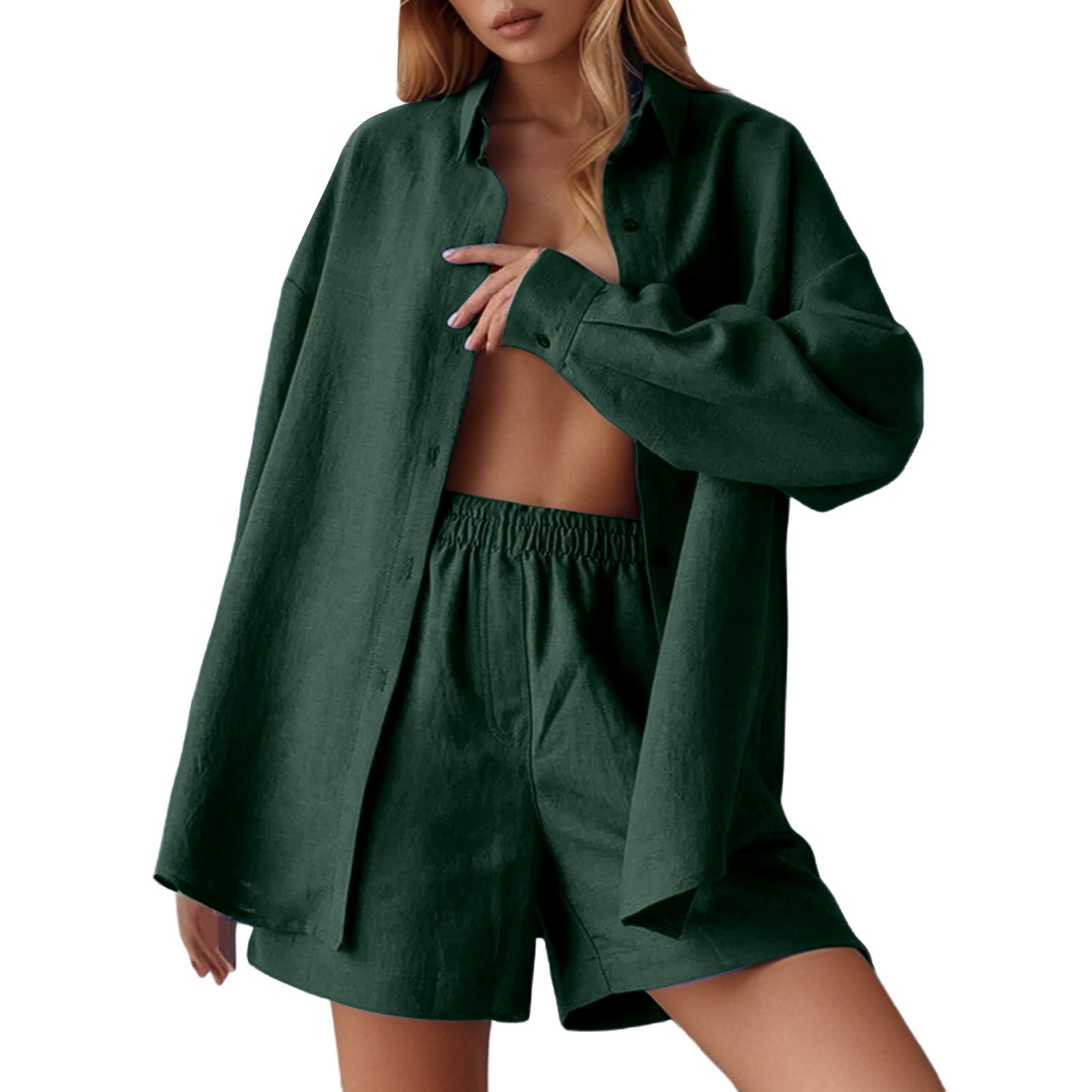 Short Sleeve Suit Casual Summer Women Shorts