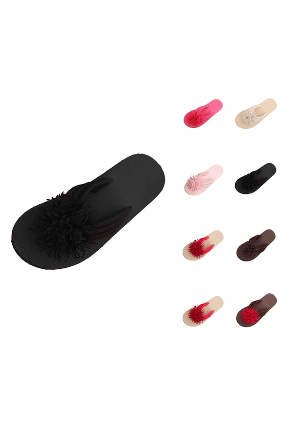 Comfortable Women's Slippers With Flower decoration Flip Flops for Women Leisure And Outdoor Beach Casual Ideal For Summer