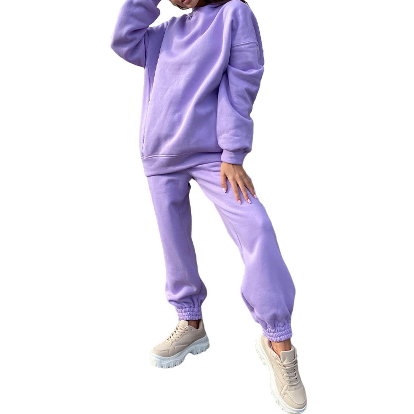 Comfortable Women's Sweatsuit Set Hoodie And Pants Suits Tracksuits Outfits  SX-Large 