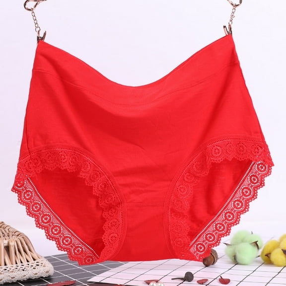 Comfortable Women's Underwear Plus Size Mid High Waist Breathable Briefs for Elderly Women Solid Design Quality Everyday