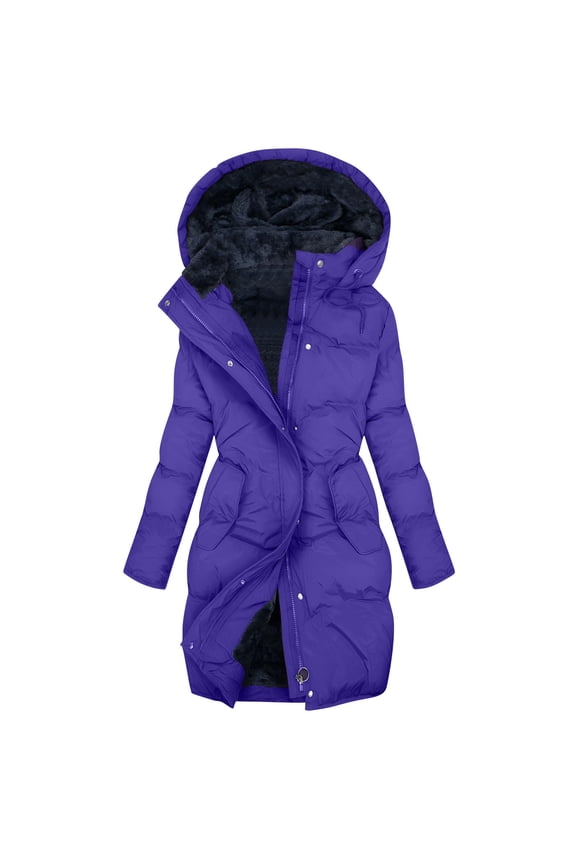 Comfortable Women's Waterproof Outerwear Hooded Jackets with Thermal Lining Long Sleeve Coat for Adventures