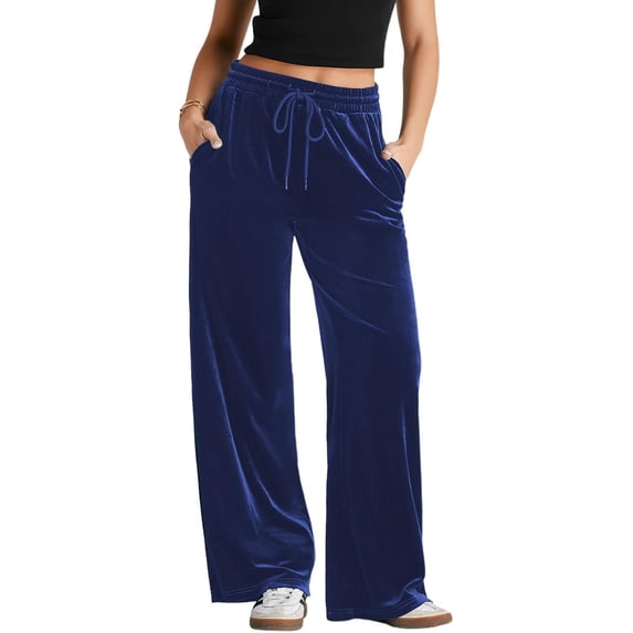 Comfortable Women's Wide Leg Pants Elastic Waist Ankle Length Design Ideal for Casual Home Relaxation