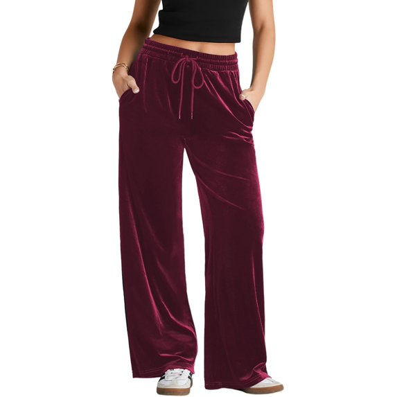 Comfortable Women's Wide Leg Pants Elastic Waist Ankle Length Design Ideal for Casual Home Relaxation