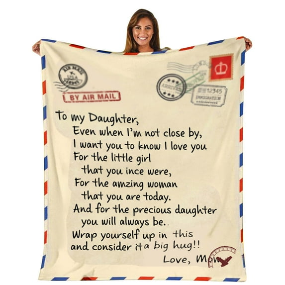Comfortable Wrap Blanket Perfect Letter Blanket A Gift For Family Friends Lovers Polyester Blanket,B,Polyester