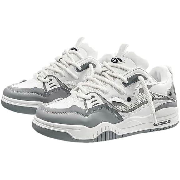 Comfortable and Fashionable Thick-Soled Shoes, Breathable Casual Sports Skateboard Shoes, Four-Season Men's lace-up Sports Shoes