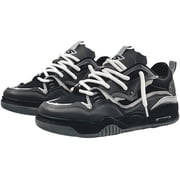 Comfortable and Fashionable Thick-Soled Shoes, Breathable Casual Sports Skateboard Shoes, Four-Season Mens lace-up Sports Shoes