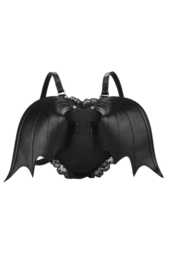 Comfortable and Gothic Devil Bat Backpack with Adjustable Shoulder Strap Suitable for Students and Office Workers