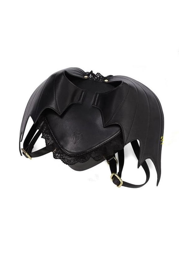Comfortable and Gothic Devil Bat Backpack with Adjustable Shoulder Strap Suitable for Students and Workers
