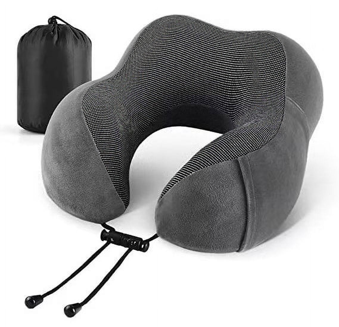 Head Support Cushion - Grey Padded Winged Neck Pillow with