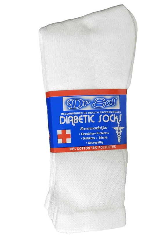 Women's 3 Pack Comfortable Cotton Blend Crew Socks, White