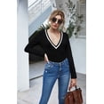 thumbnail image 1 of Comfortable and Soft Preppy V-Neck Bodysuit, 1 of 4