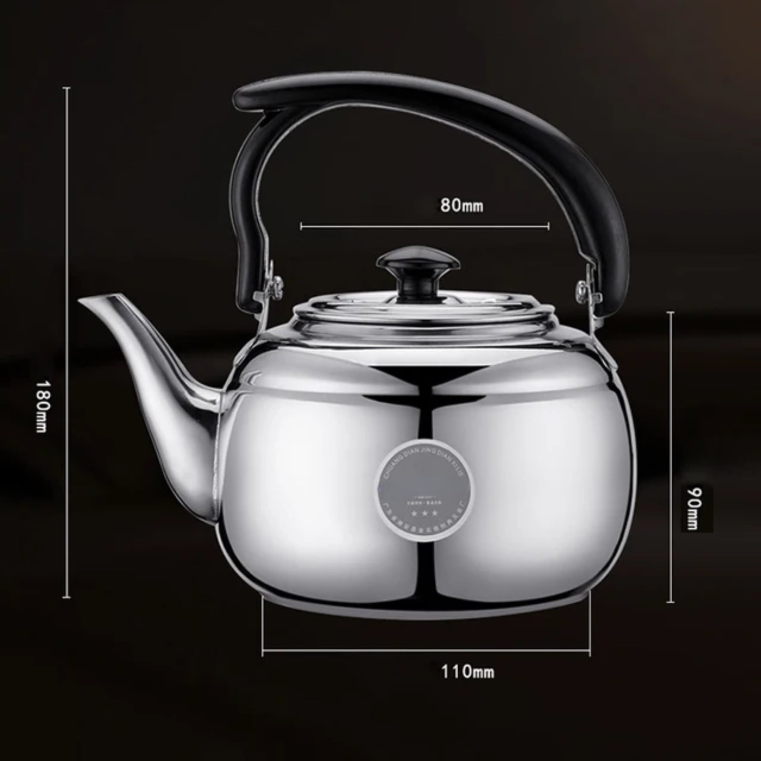 Comfortable and Stylish 1L Stainless Steel Stove Top Teapot Kettle with