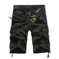 thumbnail image 1 of Comfortable and Stylish Men's Cargo Shorts with Camo Print Ideal for Hiking Camping and Other Adventures Black 31, 1 of 2