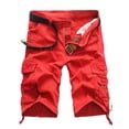 thumbnail image 1 of Comfortable and Stylish Men's Cargo Shorts with Camo Print Ideal for Hiking Camping and Other Adventures Red 31, 1 of 2
