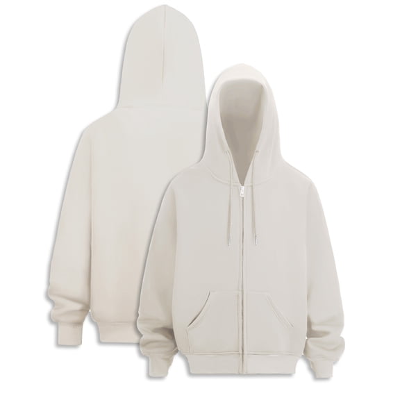 Comfortable and fashionable at the same time! Men's solid color full zipper hooded sweatshirt, autumn and winter outdoor daily cardigan jacket