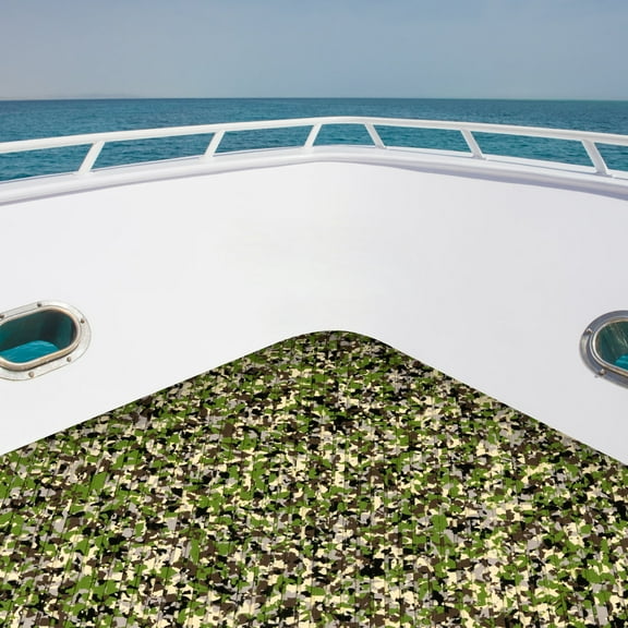Comfortable and EVA Foam Boat Flooring Mat, 5mm Thick, Camouflage Stripes, Ideal for Marine Decks, Easy Installation and Cleaning