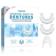 Comfortable and snug dentures - silicone components of dentures, regain confident smiles, upper and lower veneered teeth, suitable for fixed use, significant whitening and bleaching effect
