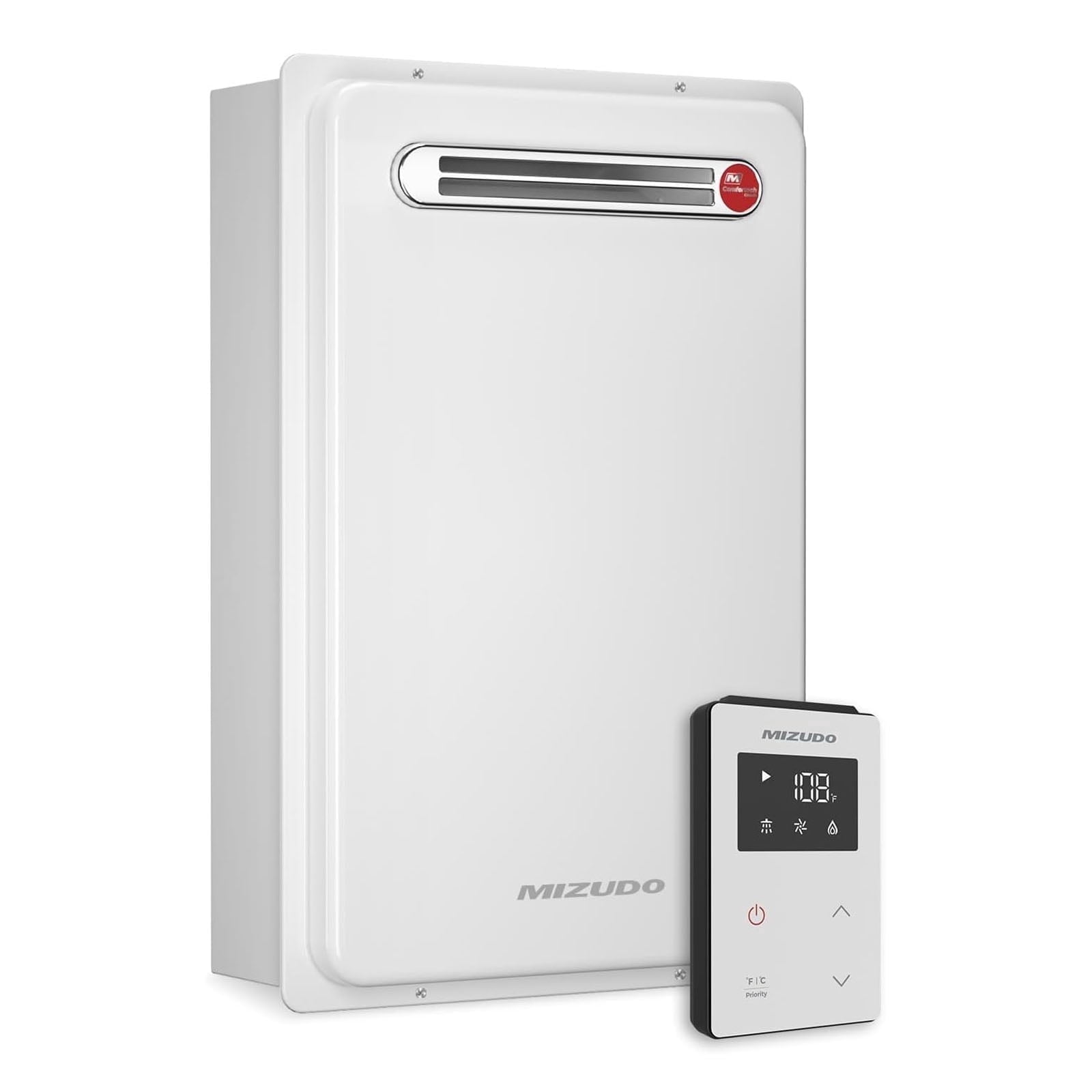 MIZUDO Comfortech Classic CS120 Natural Gas Tankless Water Heater, 120000 BTU, 5.1 GPM / 16L Instant Hot Water Heater, Outdoor Installation, CSA Certified