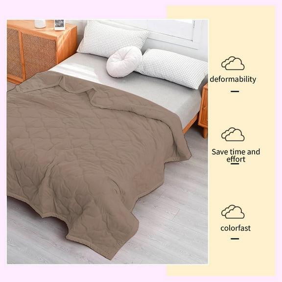 Comforter Clearance! Lightweight Cooling Comforter, Skin-Friendly Plain Printed Washed Cotton Summer Quilt Ventilation Quilt, Solid Color Comforter Sets, Lightweight Cooling Comforter