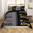 thumbnail image 1 of His And Hers Comforter Cover King And Queen Crown Bedding Set For Couple Men Women Mr Mrs,Valentine'S Day Wedding Duvet Cover Gifts,Romantic Love Heart Bed Set 3 Pcs Queen Size（No Comforter）, 1 of 5