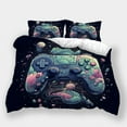 thumbnail image 1 of Comforter Cover Set Fashion Bedspreads Gamepad Printed Bedding Set Gamer Cool Bedroom Decor,Full (80"x90"), 1 of 5